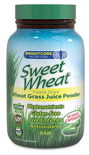Brightcore Nutrition Sweet Wheat® Grass Juice Powder -- 60 Capsules
