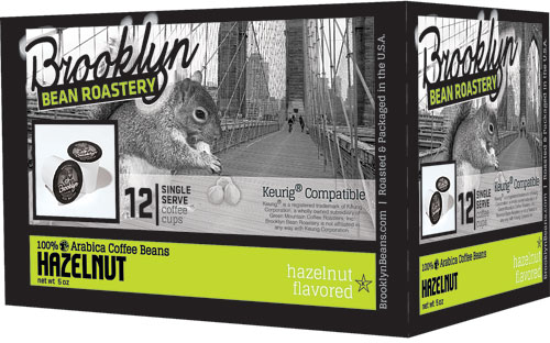 Brooklyn Bean Roastery Flavored Coffee Hazelnut -- 12 K-Cups