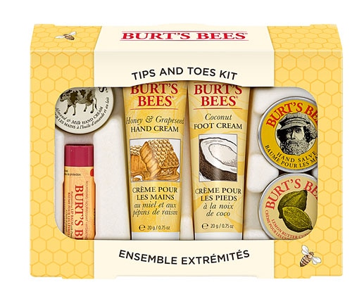 Burt's Bees Tips And Toes Kit Gift Set 6 Travel Size Products in Gift Box -- 6 Pieces