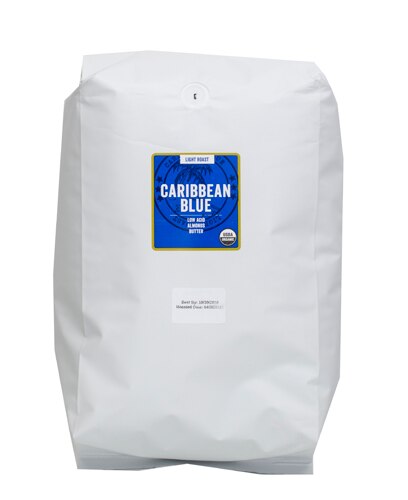 Cafe Kreyol Organic Haitian Blue Coffee Whole Bean Light Roast Caribbean Blue -- 5 lbs