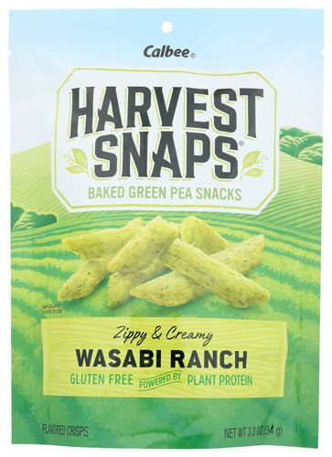 Calbee Harvest Snaps Snapea Crisps Gluten Free Wasabi Ranch