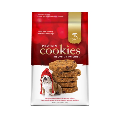 Caledon Farms Dog Protein Cookies Turkey with Cranberry