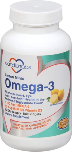 Cardiotabs Omega-3 Lemon Minis + Vitamin D3