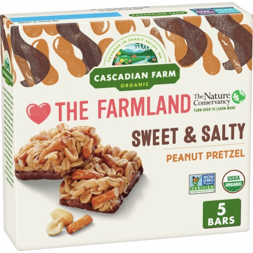 Cascadian Farm Organic Organic Sweet & Salty Bar Peanut Pretzel -- 5 Bars