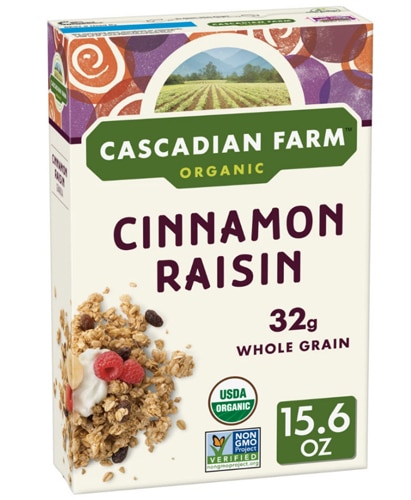 Cascadian Farms Organic Granola Cereal Cinnamon Raisin -- 15.6 oz
