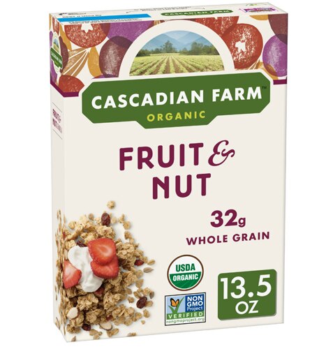 Cascadian Farms Organic Granola Cereal Fruit and Nut -- 13.5 oz