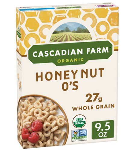 Cascadian Farms Organic Honey Nut O's -- 9.5 oz