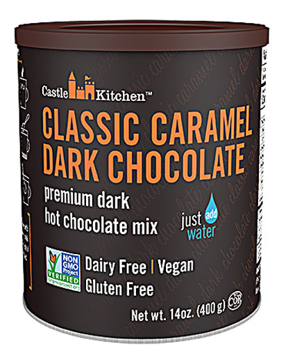 Castle Kitchen Premium Dark Hot Chocolate Mix Classic Caramel Dark Chocolate -- 14 oz