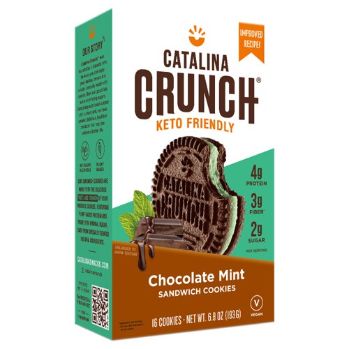 Catalina Crunch Keto Sandwich Cookies Chocolate Mint -- 6.8 oz