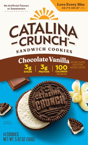 Catalina Crunch Sandwich Cookies Chocolate Vanilla