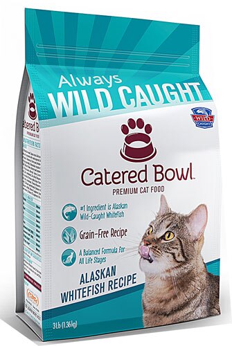 Catered Bowl Always Wild Caught Premium Dry Cat Food Alaskan Whiteifsh Recipe -- 3 lbs