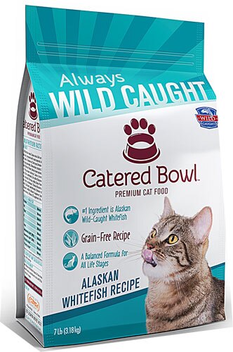 Catered Bowl Always Wild Caught Premium Dry Cat Food Alaskan Whiteifsh Recipe -- 7 lbs