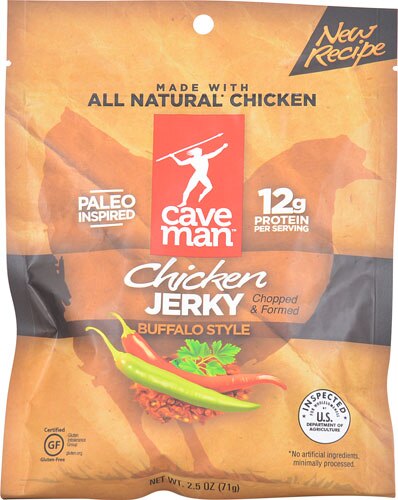 Caveman Foods Chicken Jerky Paleo Gluten Free Buffalo Style -- 2.5 oz