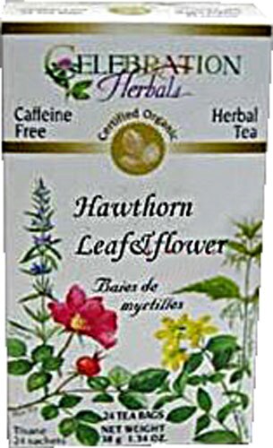 Celebration Herbals Organic Hawthorne Leaf and Flower Tea Caffeine Free