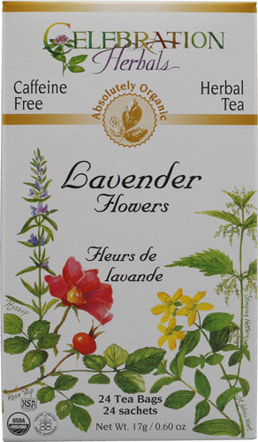 Celebration Herbals Organic Lavender Flowers Tea Caffeine Free