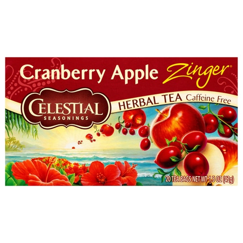 Celestial Seasonings Herbal Tea Caffeine Free Cranberry Apple Zinger® -- 20 Tea Bags
