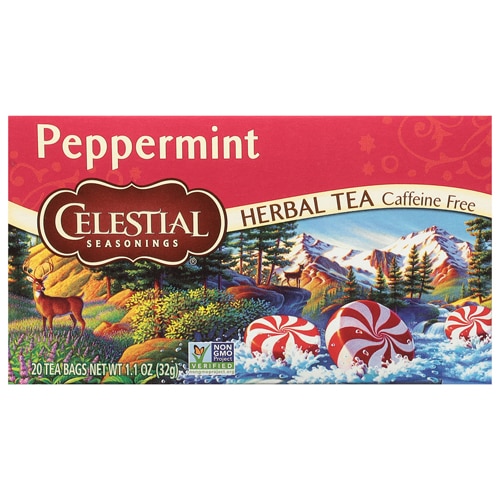 Celestial Seasonings Herbal Tea Caffeine Free Peppermint -- 20 Tea Bags