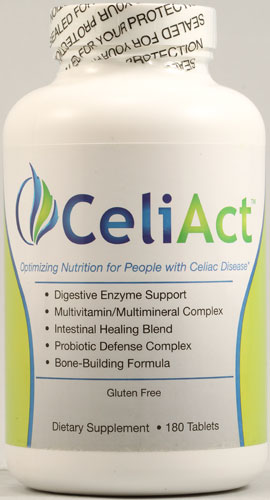 CeliAct Optimizing Nutrition for People with Celiac Disease -- 180 Tablets