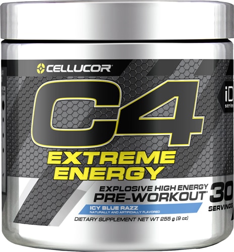 Cellucor C4 Extreme Energy Pre Workout Icy Blue Razz 30 Servings Cellucor C4 Extreme Energy Pre Workout Icy Blue Razz 30 Servings