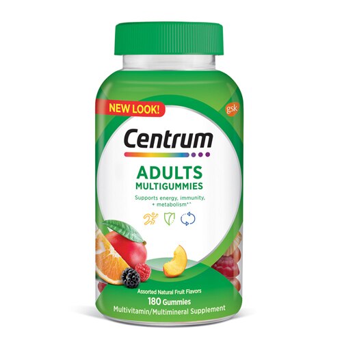 Centrum Adults MultiGummies Assorted Natural Fruit -- 180 Gummies