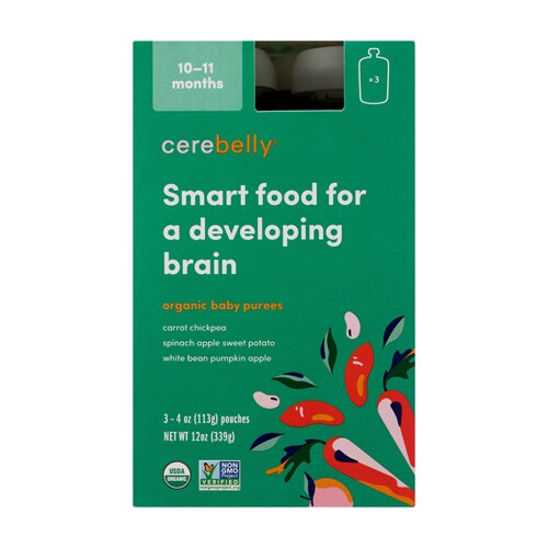 Cerebelly Organic Baby Food Pouches 10-11 Months Variety Pack