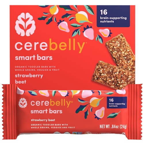 850003898520 - Cerebelly Smart Bar; Strawberry Beet flavor; 5 pk and 7 pk