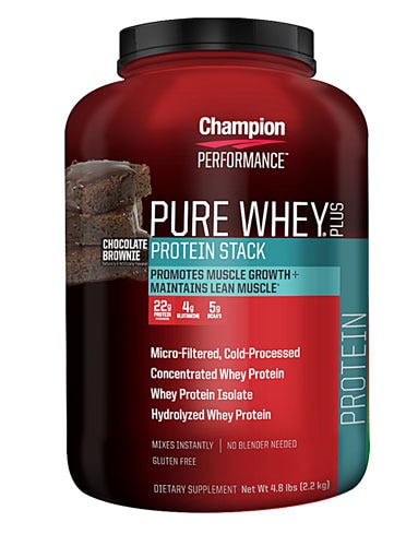 Champion Nutrition Pure Whey® Plus Chocolate Brownie -- 4.8 lbs