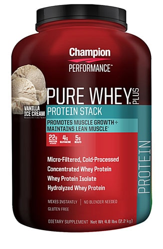 Champion Nutrition Pure Whey® Plus Vanilla Ice Cream -- 4.8 lbs