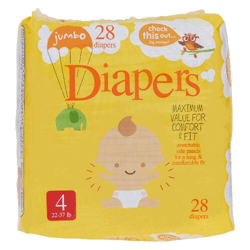 Check This Out Jumbo Diapers—Size 4 - 22-37 lb -- 28 Diapers