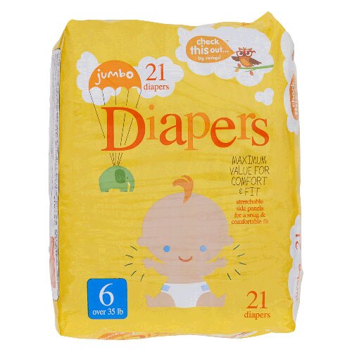 Check This Out Jumbo Diapers—Size 6 - over 35 lb -- 21 Diapers