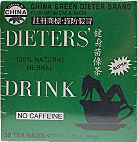 China Green Dieters Tea Caffeine Free -- 30 Tea Bags
