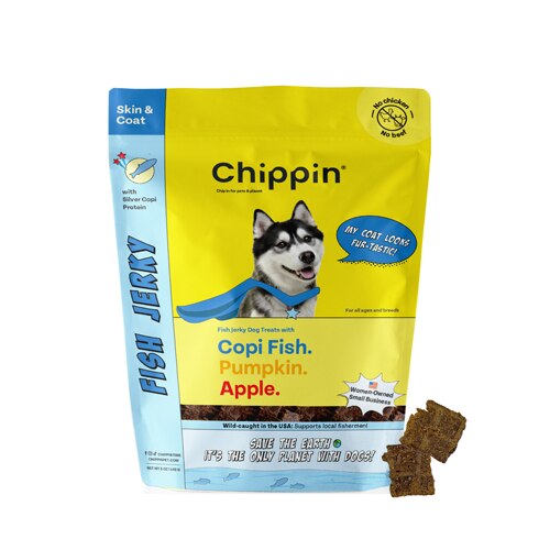 Chippin Wild-Caught Fish Jerky Soft Dog Treats - Copi Fish Pumpkin Apple -- 5 oz