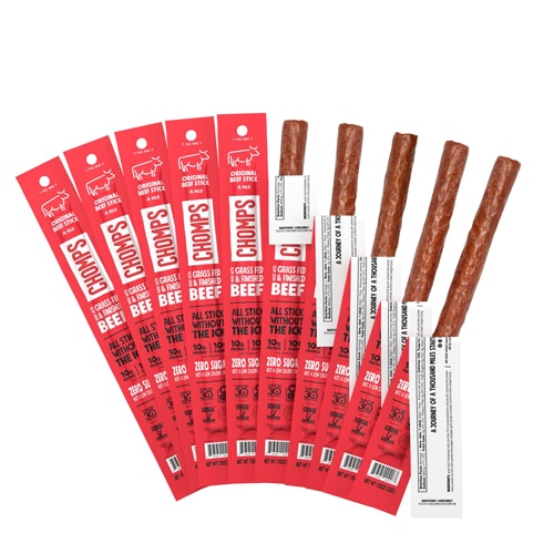 Chomps Paleo Sugar Free Beef Sticks Original -- 10 Sticks