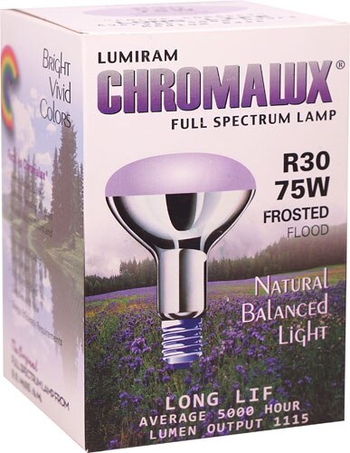 Chromalux Full Spectrum Lamp 75 Watt Flood Lamp -- 1 Bulb