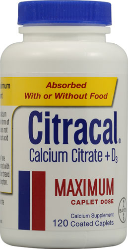 Citracal Maximum Dose Calcium Citrate Plus D3 -- 120 Caplets