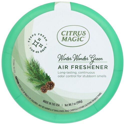 Citrus Magic Holiday Odor Absorbing Solid Air Freshener - Winter Wonder Green -- 7 oz