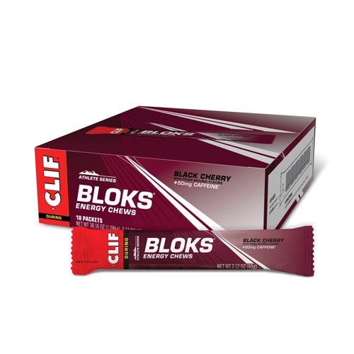 Clif BLOKS Energy Chews Black Cherry -- 18 Packets