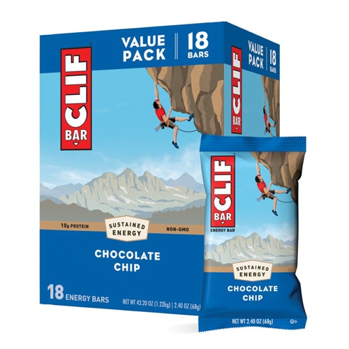 Clif Bar Energy Bars Chocolate Chip -- 18 Energy Bars