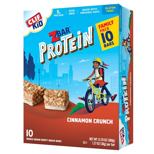 Clif Bar Gluten Free Kid ZBar Protein Bars Cinnamon Crunch