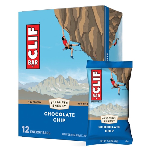 Clif Bar Non-GMO Energy Bars Chocolate Chip -- 12 Bars
