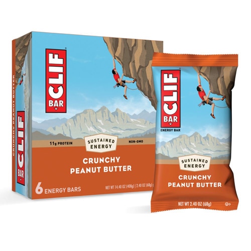 Clif Bar Non-GMO Energy Bars Crunchy Peanut Butter -- 6 Bars