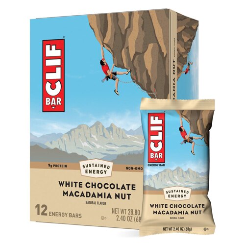 Clif Bar Non-GMO Energy Bars White Chocolate Macadamia Nut -- 12 Bars