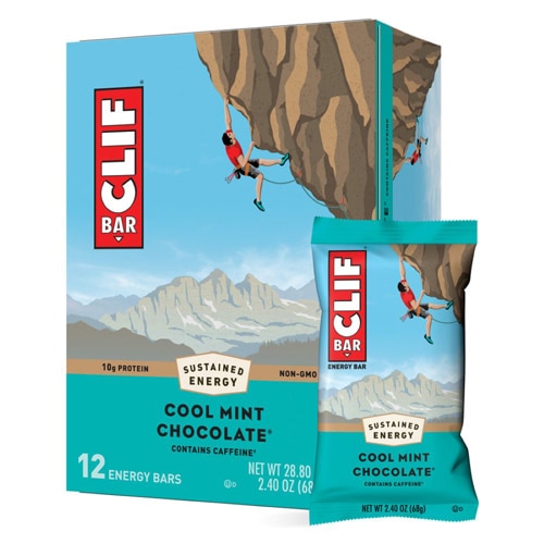 Clif Bar Non-GMO Energy Mini Bars Cool Mint Chocolate -- 12 Bars