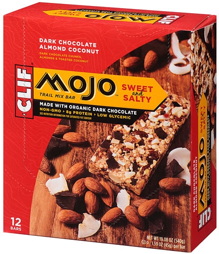 Clif Mojo® Sweet and Salty Trail Mix Bar Dark Chocolate Almond Coconut -- 12 Bars