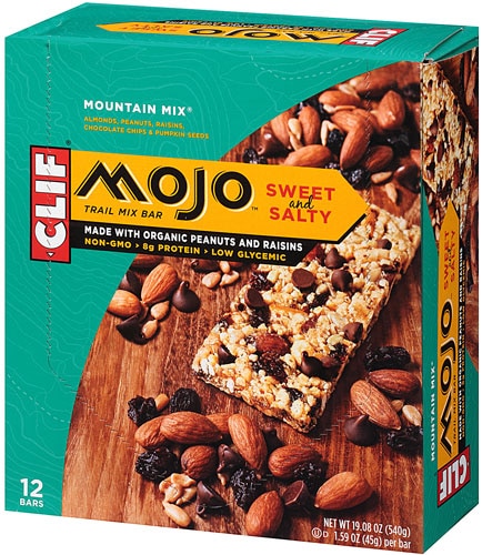 Clif Mojo® Sweet and Salty Trail Mix Bar Mountain Mix -- 12 Bars