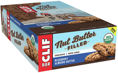 Clif Organic Nut Butter Filled Energy Bars Blueberry Almond Butter -- 12 Bars
