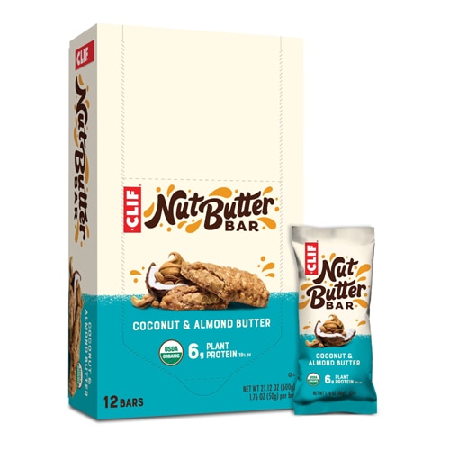Clif Organic Nut Butter Filled Energy Bars Coconut Almond Butter -- 12 Bars