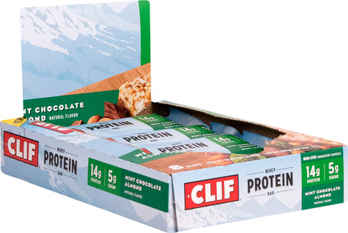 Clif Whey Protein Bars Mint Chocolate Almond -- 8 Bars