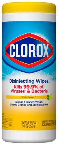 Clorox Disinfecting Wipes, Bleach Free Cleaning Wipes Crisp Lemon - 35 Count