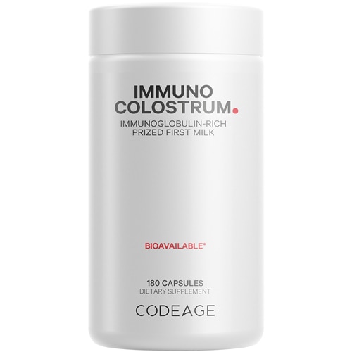 Codeage Colostrum Supplement - Immunoglobulin-Rich Grass-Fed Prized First Milk -- 180 Capsules